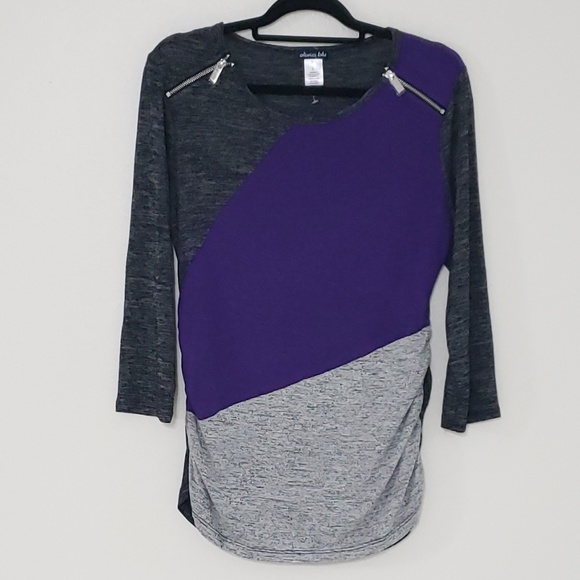 Tops - Olivia Blu Black Purple and Gray Top